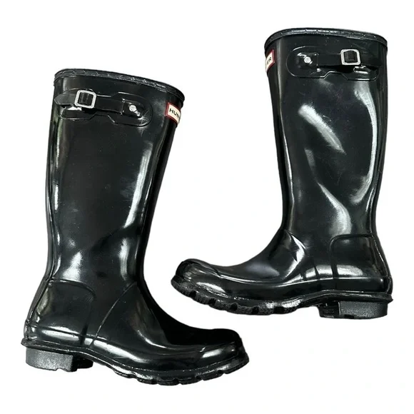 Hunter Original Gloss Black Rain Boot Women’s Size 5 - Picture 3 of 16